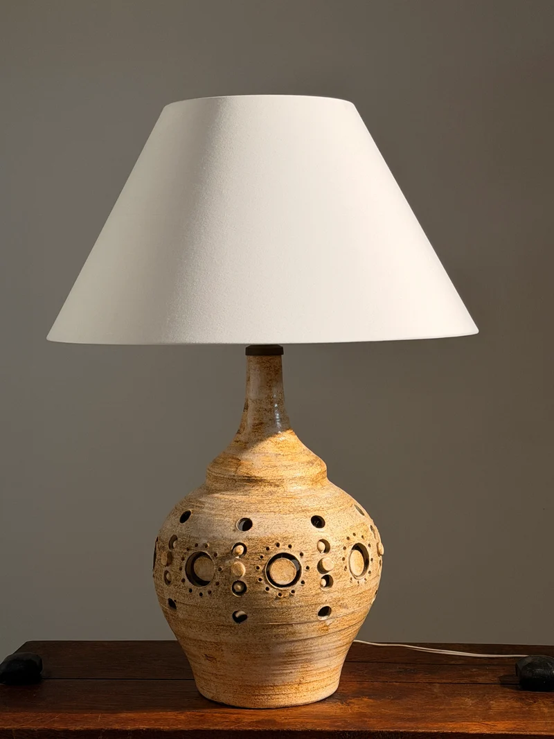 Vintage Large ceramic table lamp by Georges Pelletier, circa 1960