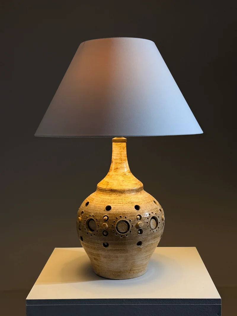 Vintage Large ceramic table lamp by Georges Pelletier, circa 1960