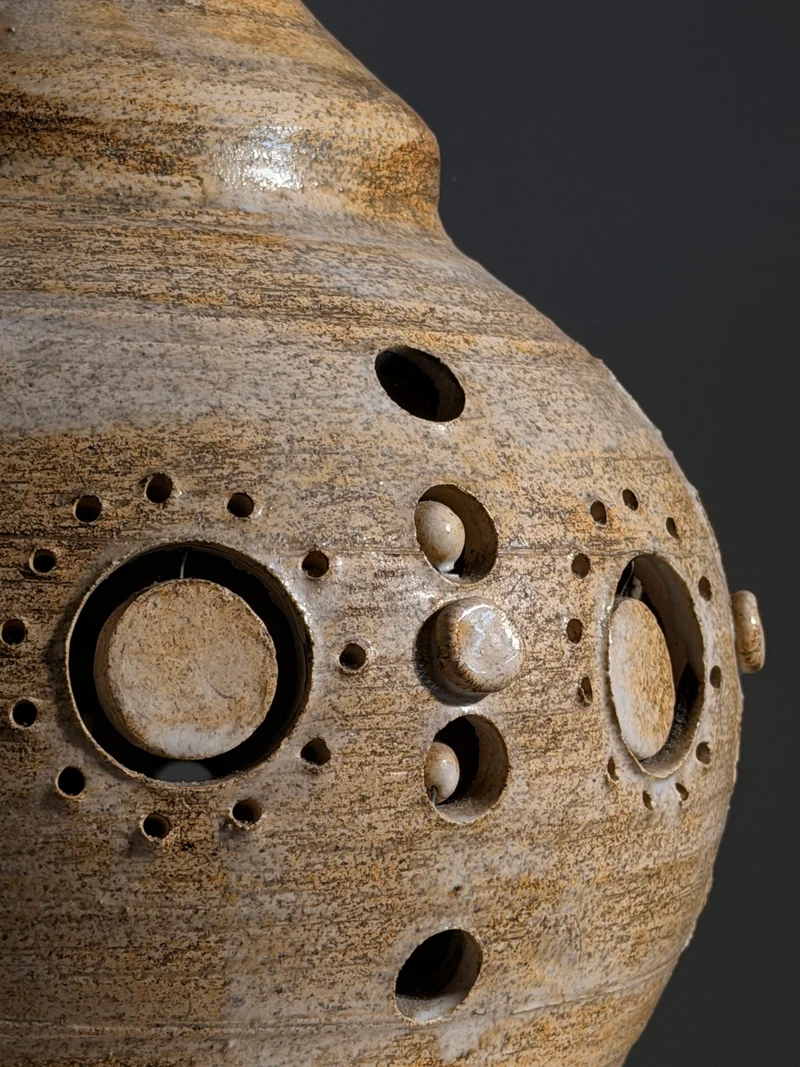 Vintage Large ceramic table lamp by Georges Pelletier, circa 1960
