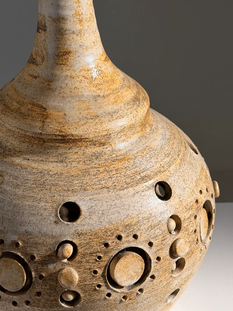 Vintage Large ceramic table lamp by Georges Pelletier, circa 1960