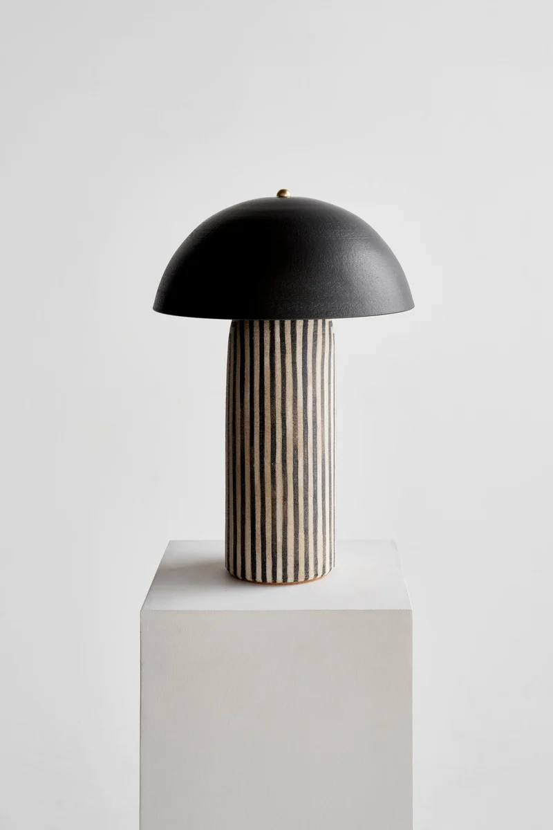 Tera Brass Table Lamp Stripe