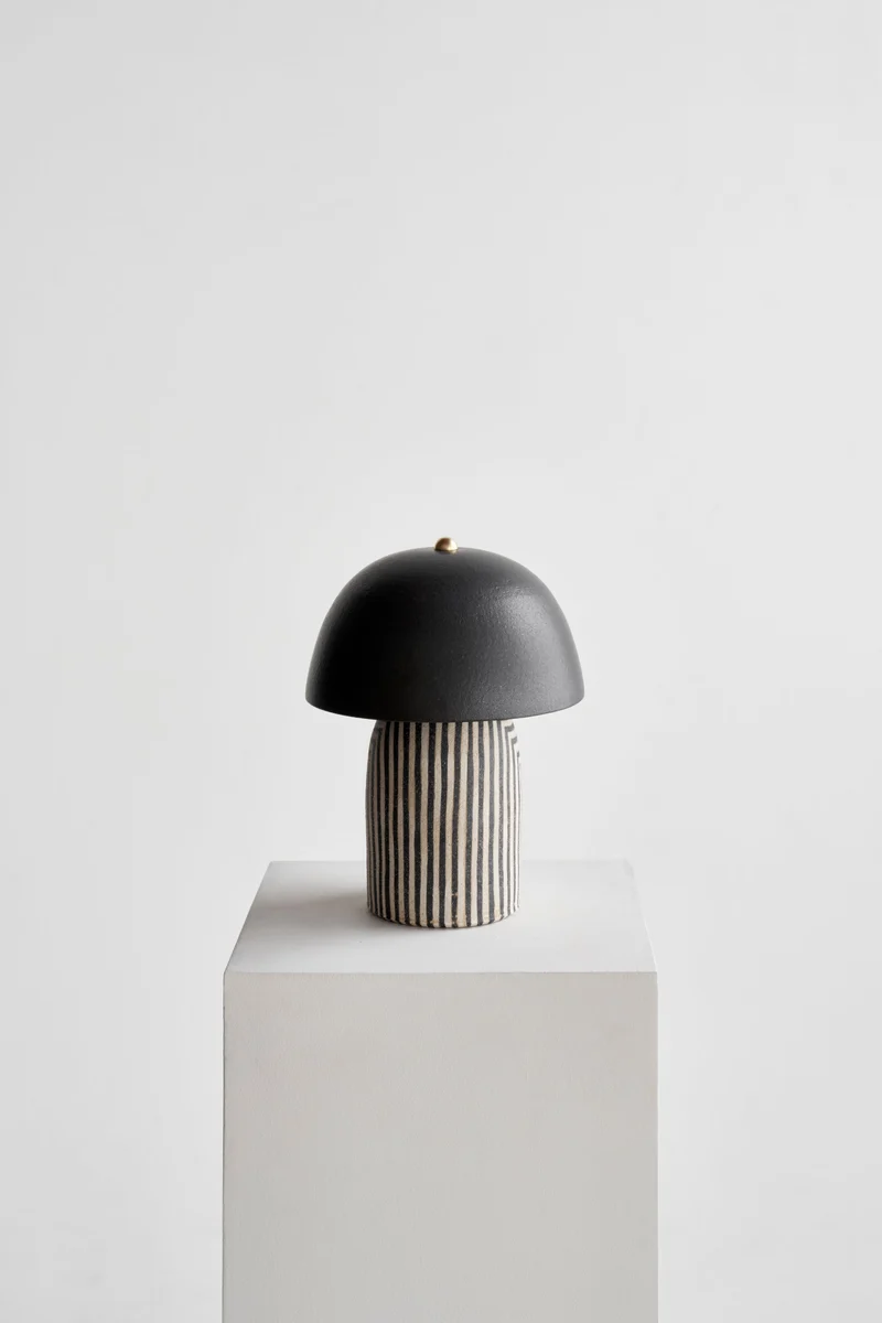 Tera Brass Table Lamp Stripe