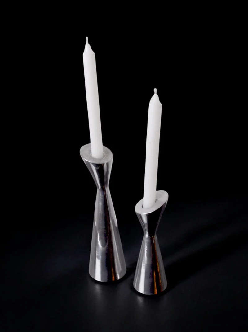 Pair of Swan Candleholders by Matthew Hilton, England, 1980