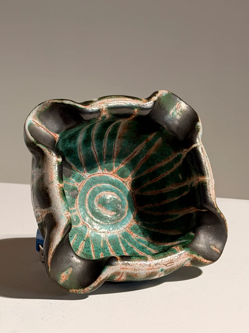 Ceramic vide-poche by Robert Picault, Vallauris, circa 1950