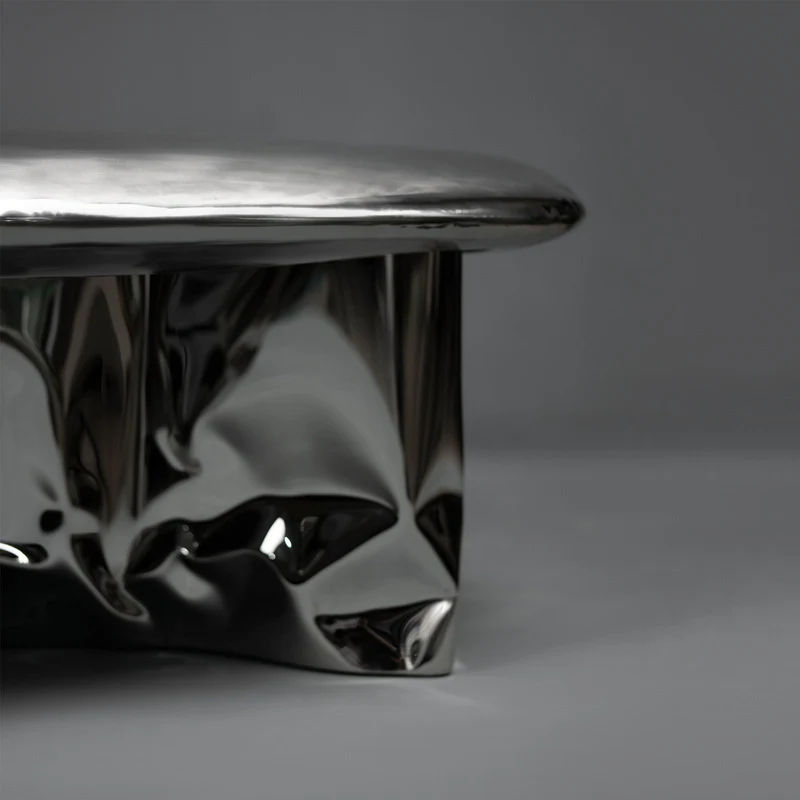 Inflated Steel Coffee Table - Pebble Series by Nitush Aroosh