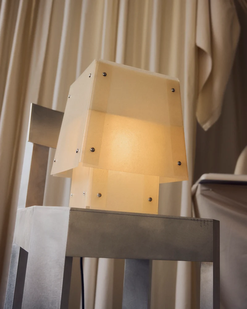 Layette Stainless Steel Table Lamp