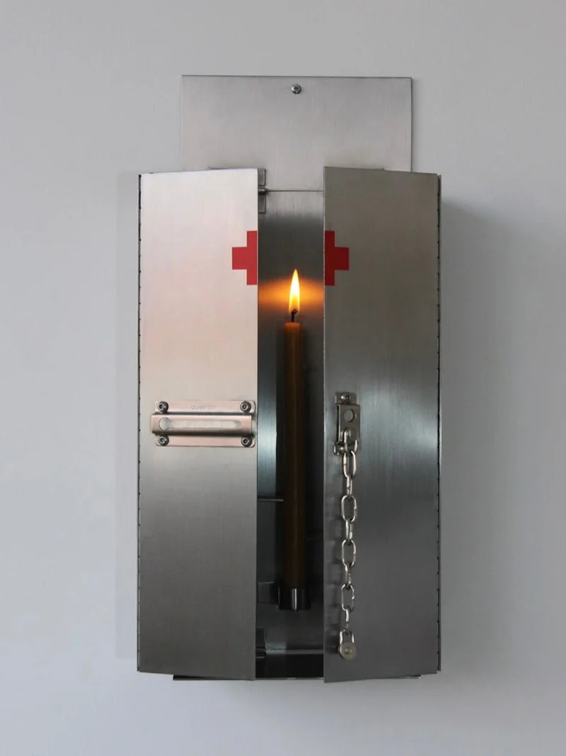 'Wax Clock' Wall Candleholder