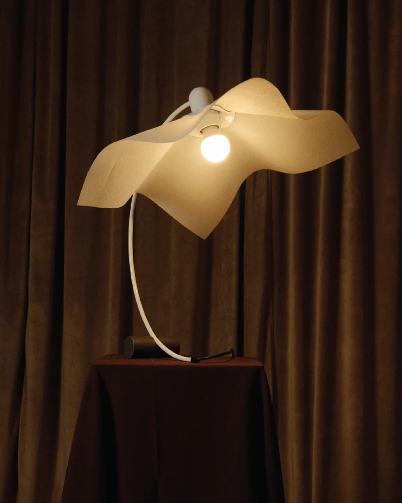 Vintage Artemide 'Area Curvea' Paper Table Lamp by Mario Bellini, 1970s