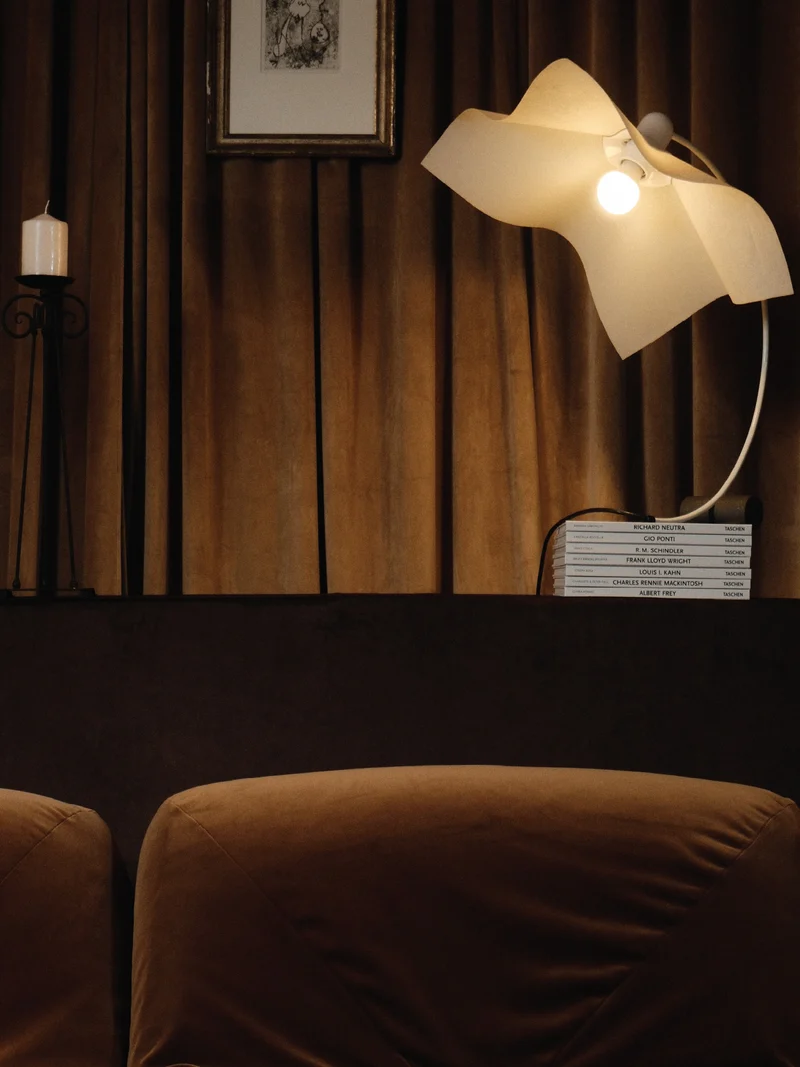 Vintage Artemide 'Area Curvea' Paper Table Lamp by Mario Bellini, 1970s