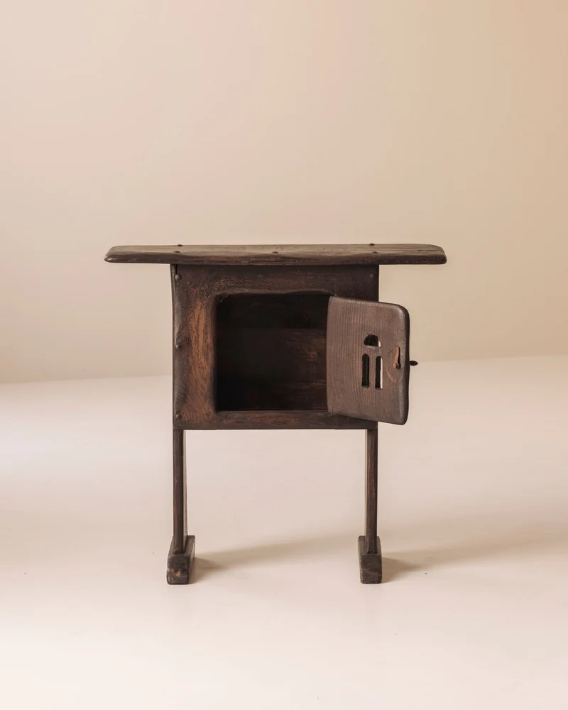 Early 20th Century Folk Art Rustic Cabinet / Side Table from France