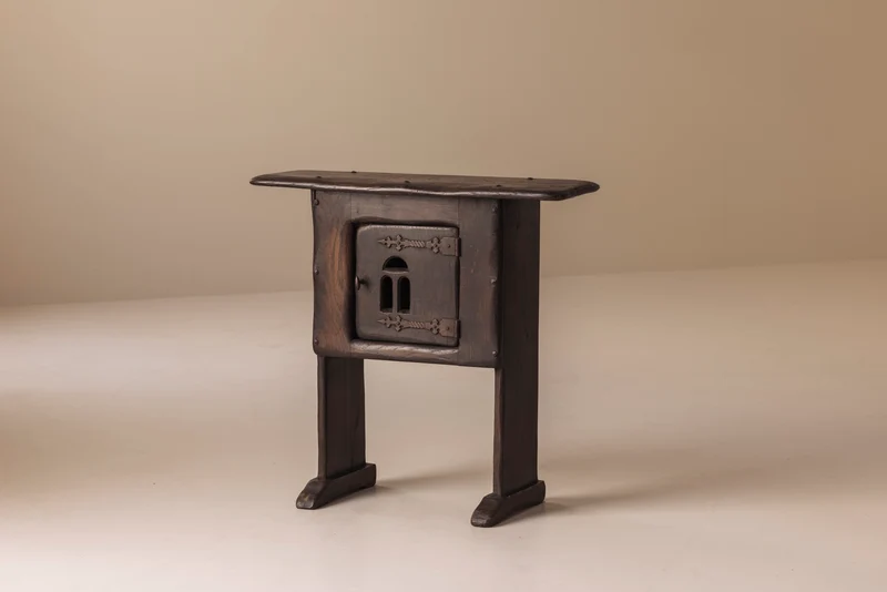 Early 20th Century Folk Art Rustic Cabinet / Side Table from France