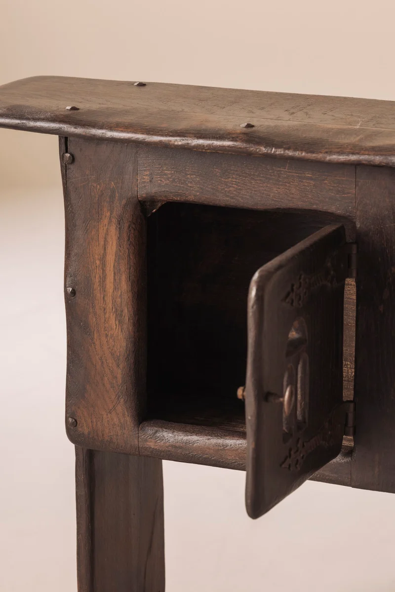 Early 20th Century Folk Art Rustic Cabinet / Side Table from France