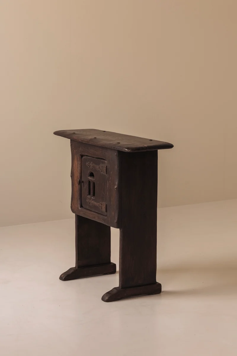 Early 20th Century Folk Art Rustic Cabinet / Side Table from France