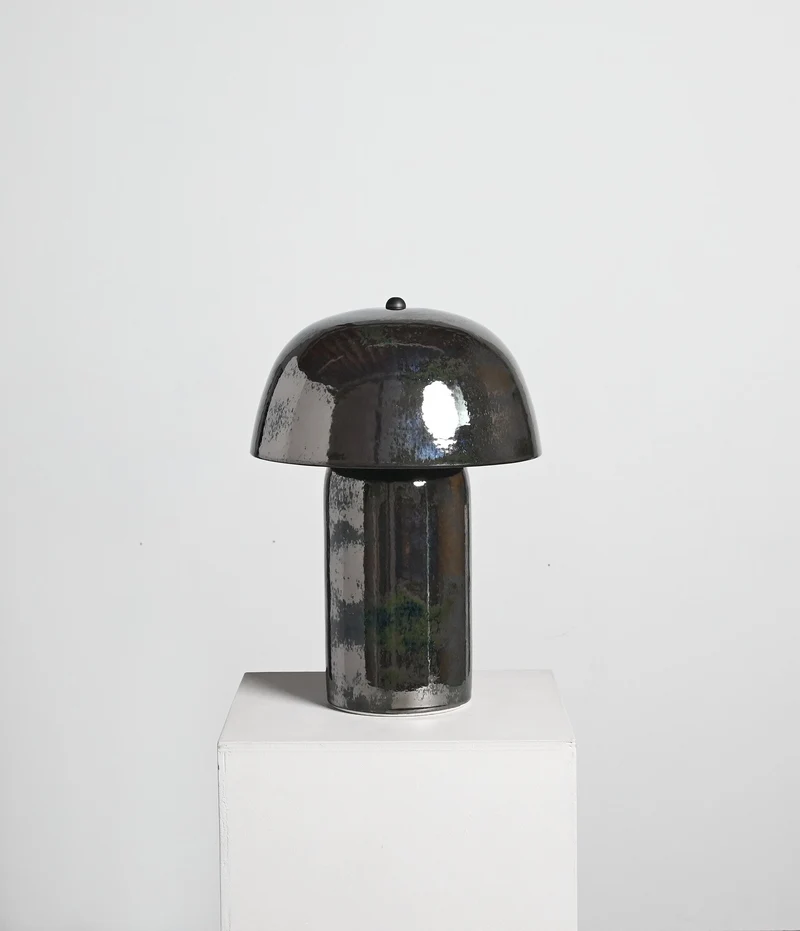 Tera Table Lamp Dark Chrome