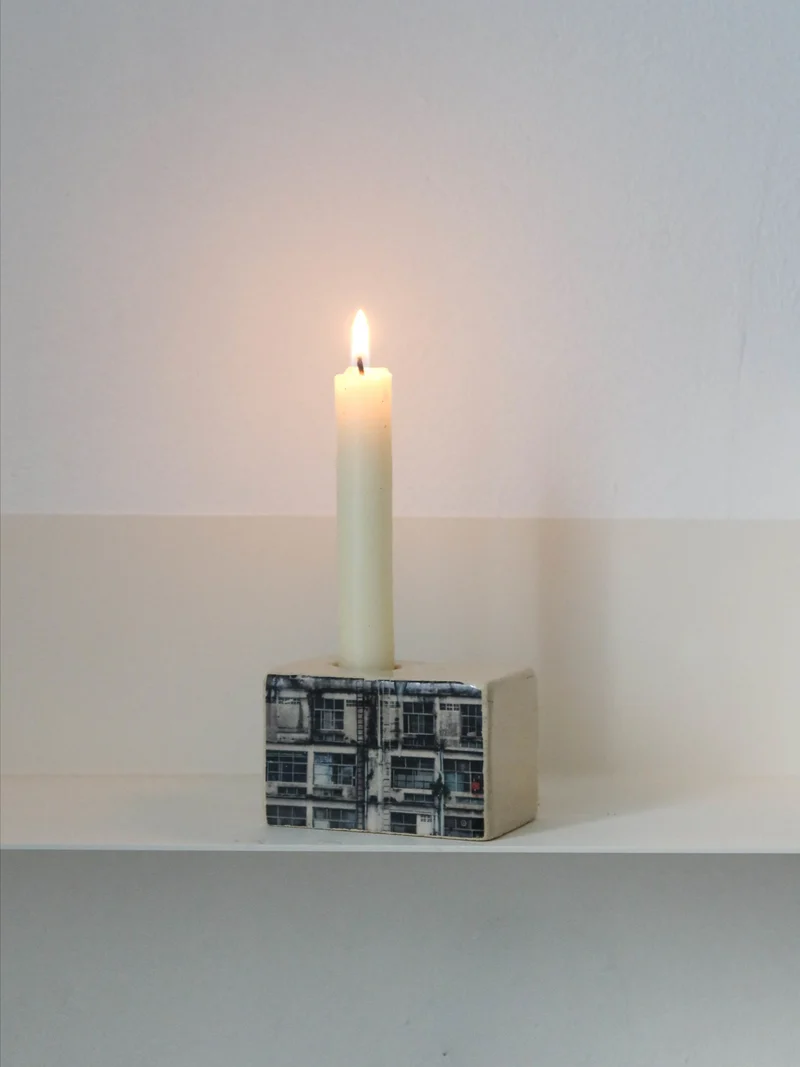 Photographic Candleholder - Bangkok Facade