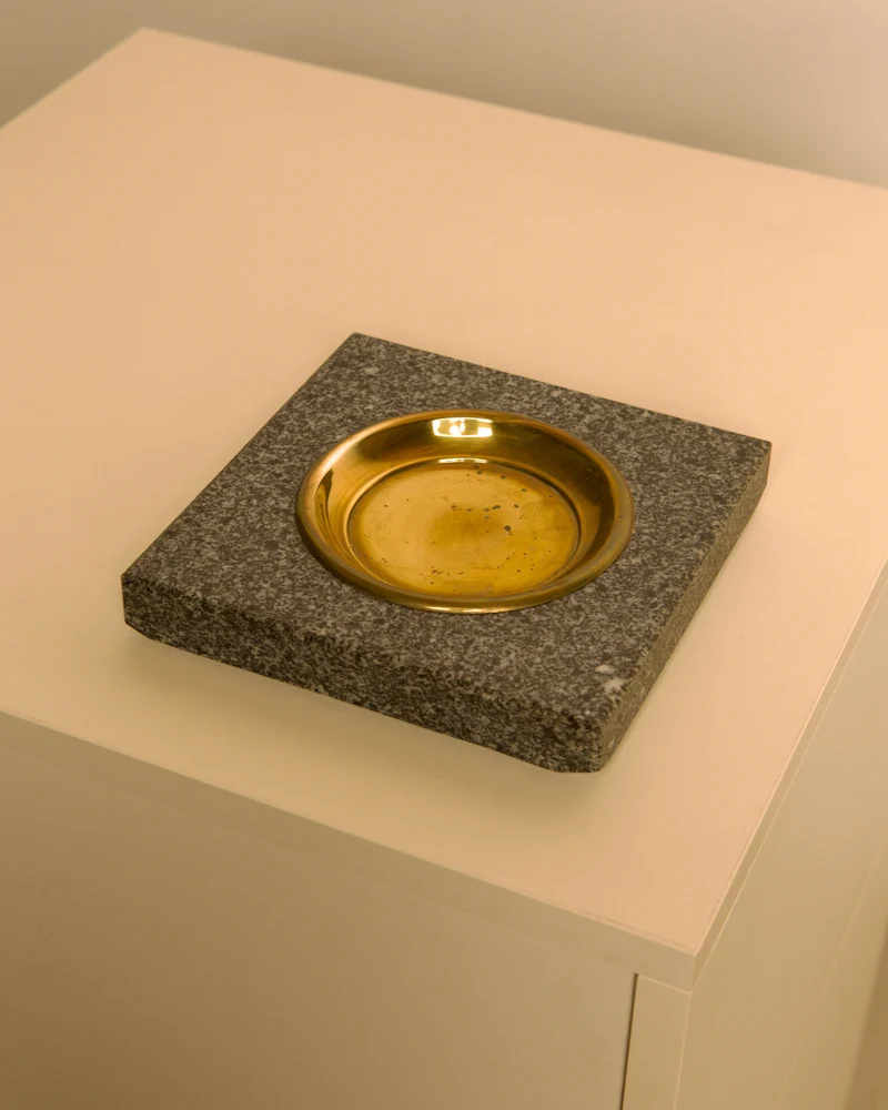 Italian Granite and Brass Vide-poche, 1960