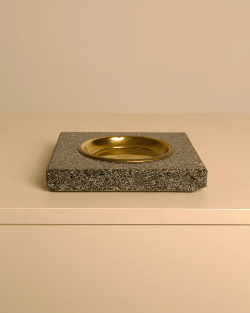 Italian Granite and Brass Vide-poche, 1960