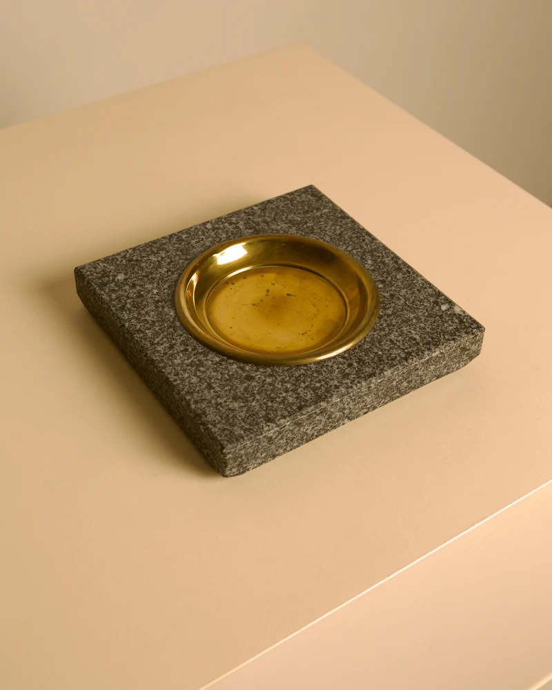 Italian Granite and Brass Vide-poche, 1960