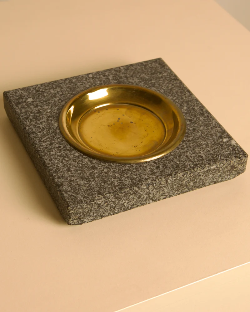 Italian Granite and Brass Vide-poche, 1960