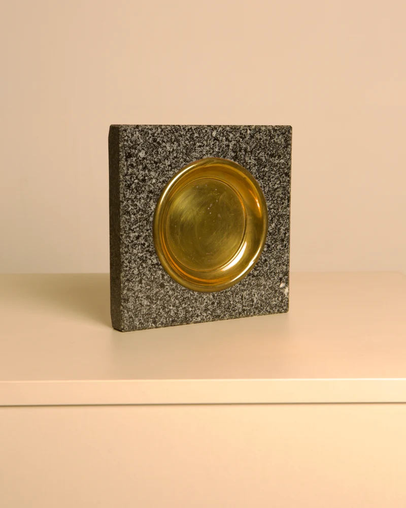 Italian Granite and Brass Vide-poche, 1960