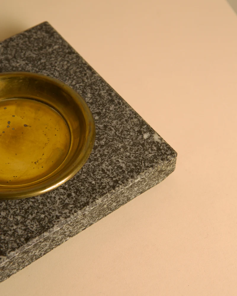 Italian Granite and Brass Vide-poche, 1960
