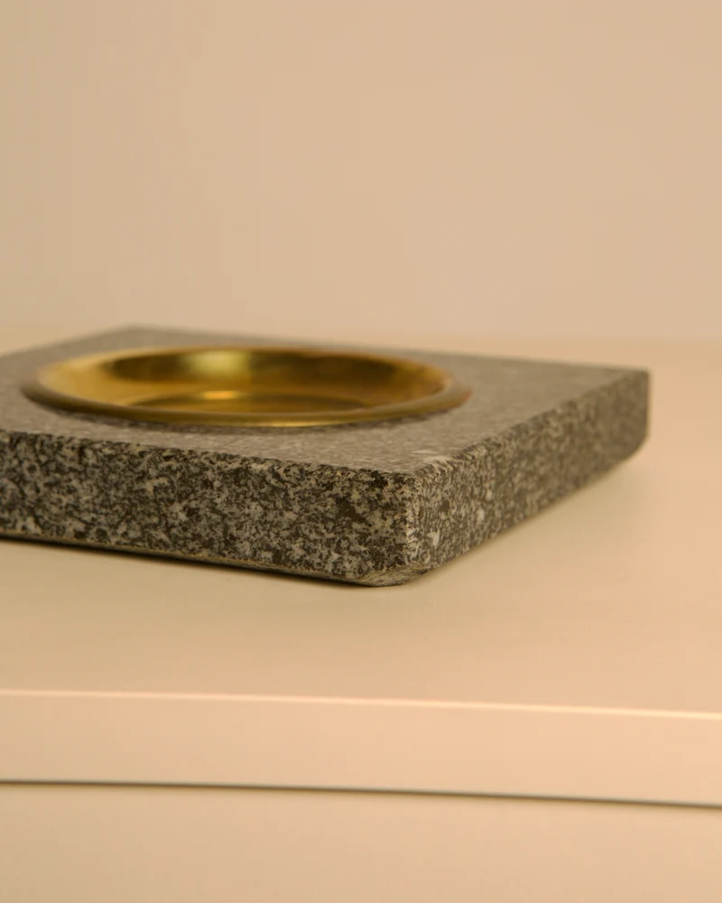 Italian Granite and Brass Vide-poche, 1960