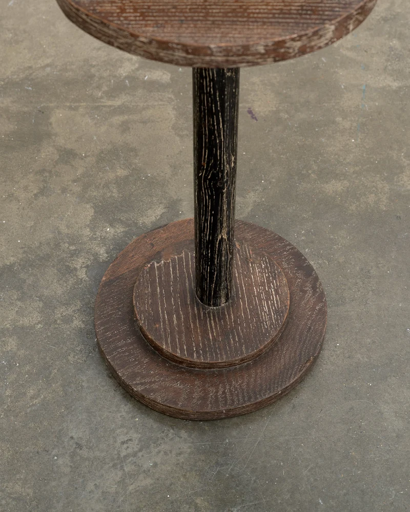 Modernist Cerused Oak Side Table
