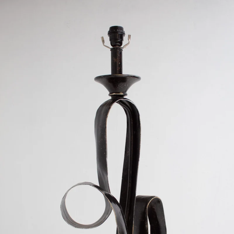 Vintage Mid-Century Sculptural Wrought Iron Standing Table Lamp