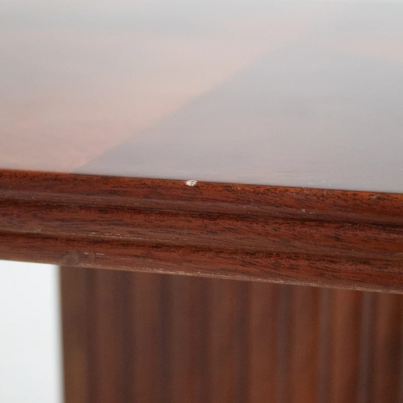 Michel Briard Hexagonal Pedestal Table in Mahogany