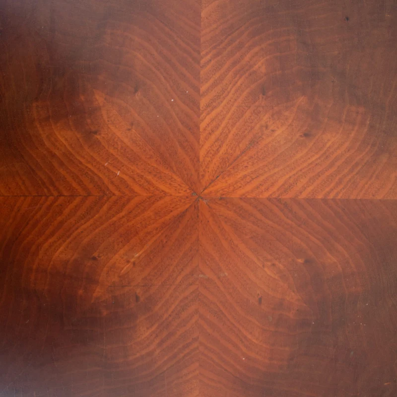 Michel Briard Hexagonal Pedestal Table in Mahogany