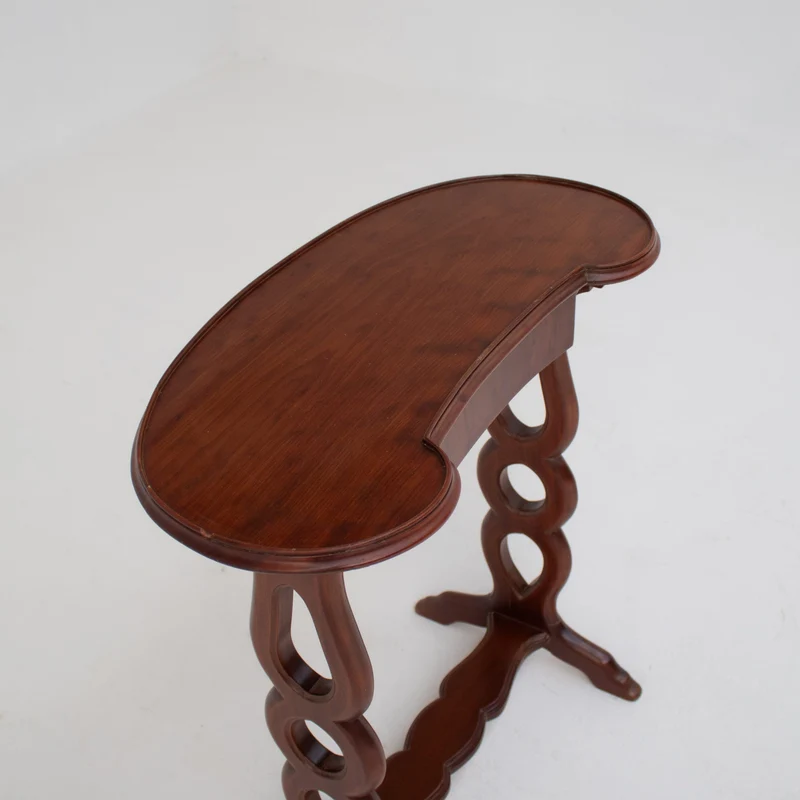 Michel Briard Sculptural Mahogany Side Table with Drawer