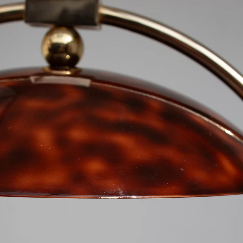 Vintage Tortoiseshell Table Lamp in Brass