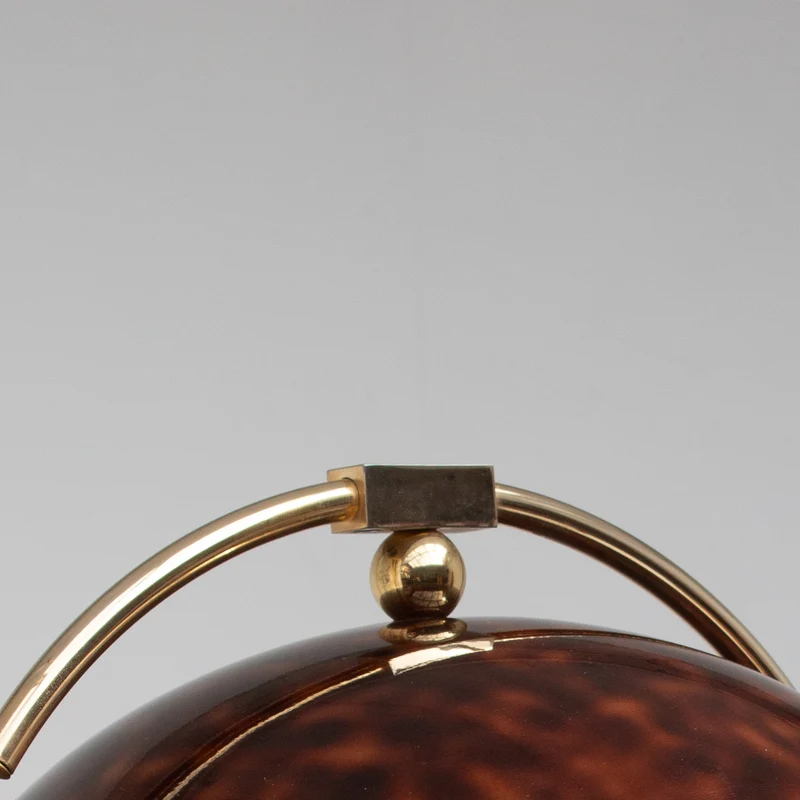 Vintage Tortoiseshell Table Lamp in Brass