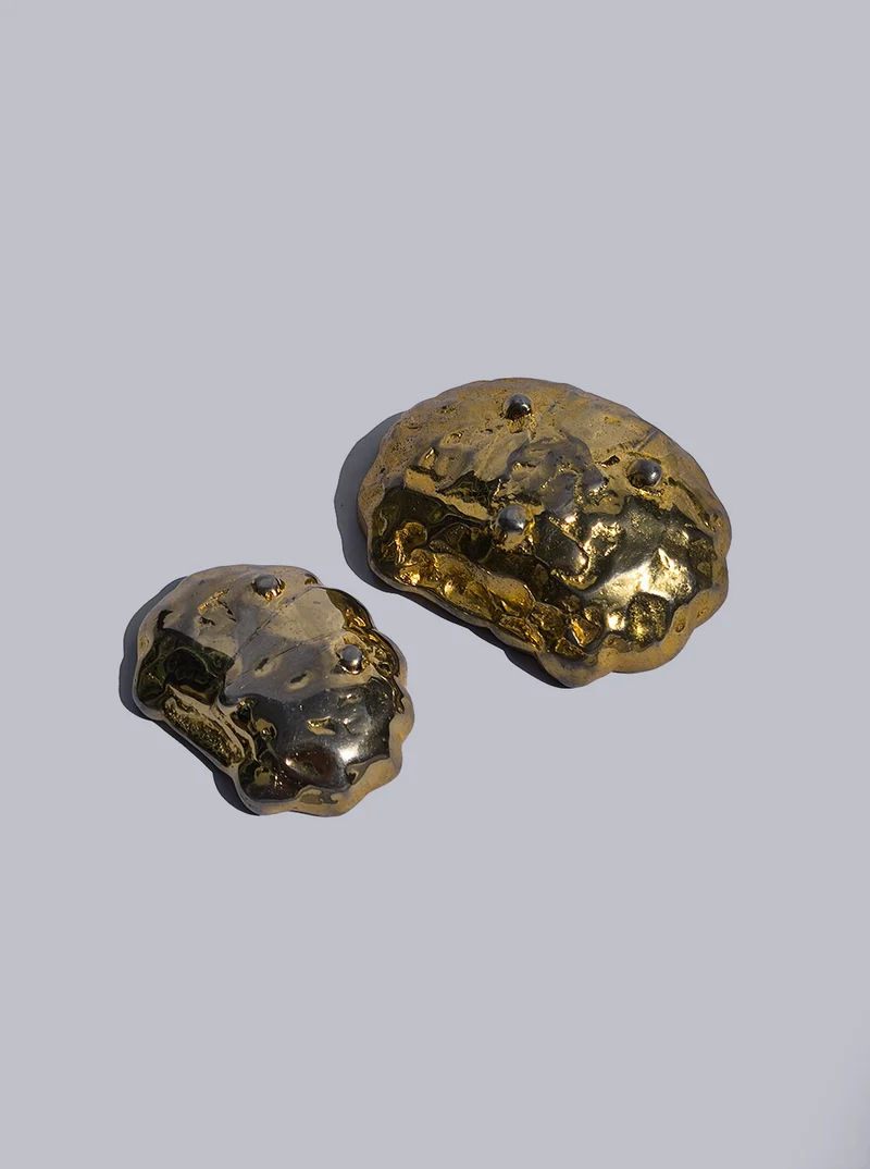 Duo of Brass Shell Vide Poches