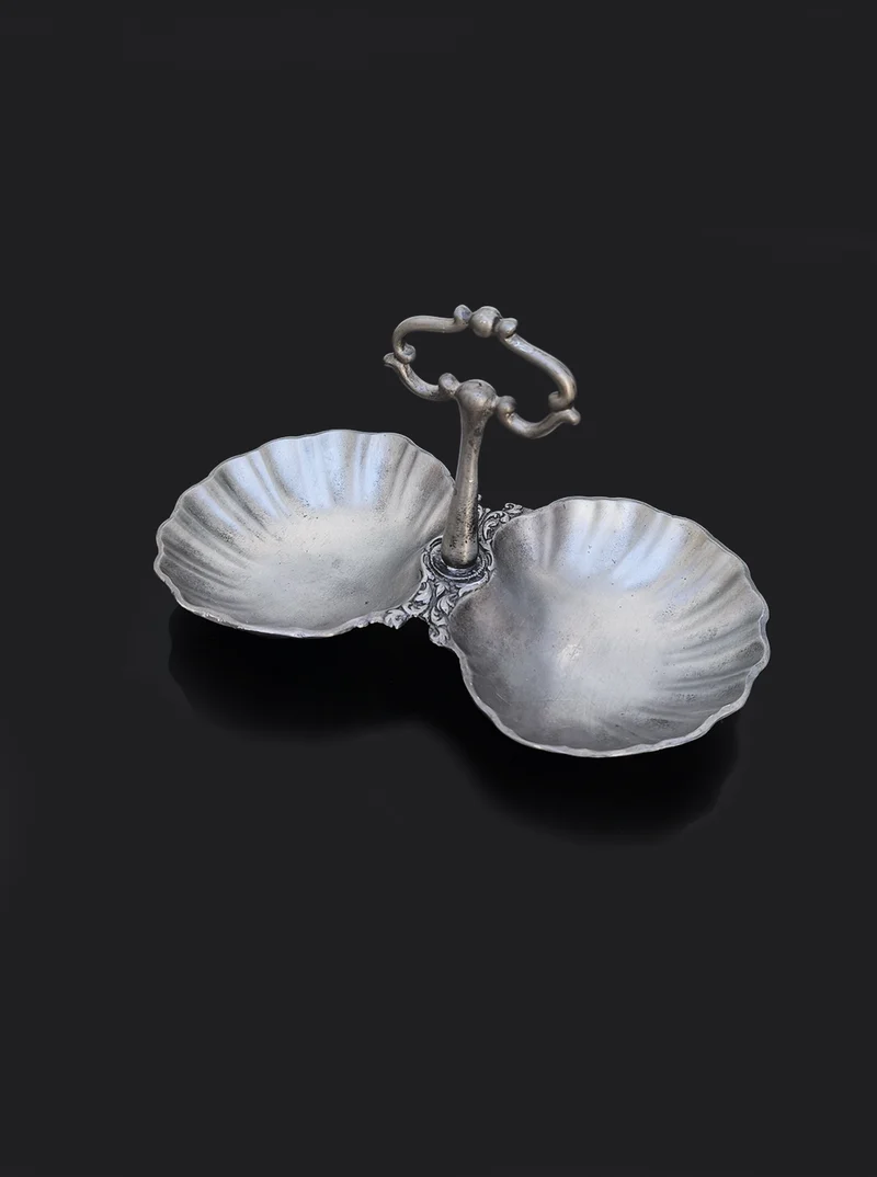 Pewter Shell Double Tray