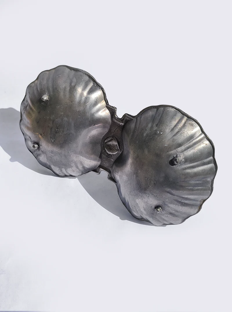 Pewter Shell Double Tray