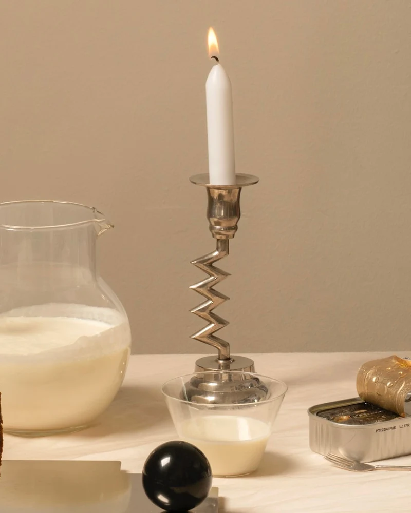 Vintage Zigzag Candleholder