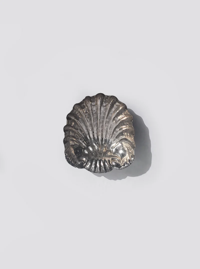 Small Silver-plated Shell Vide Poche