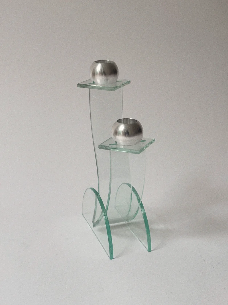 Postmodern Glass Candleholder, Germany