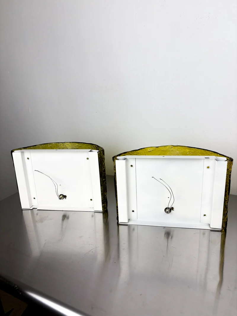 Pair of Carlo Nason for Mazzega Murano Glass Wall Sconces, Italy Circa 1970s