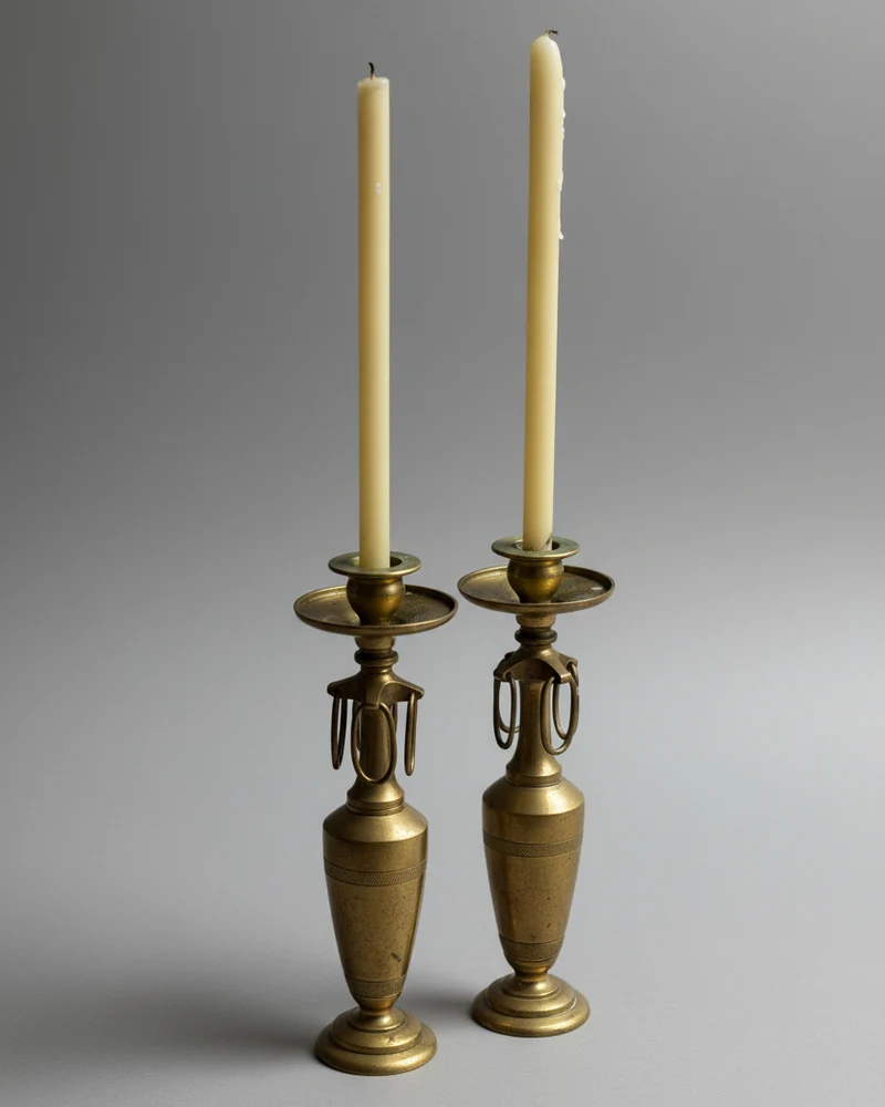 Pair of French Empire Candleholders, Late 19th Century