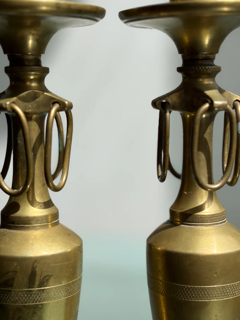 Pair of French Empire Candleholders, Late 19th Century