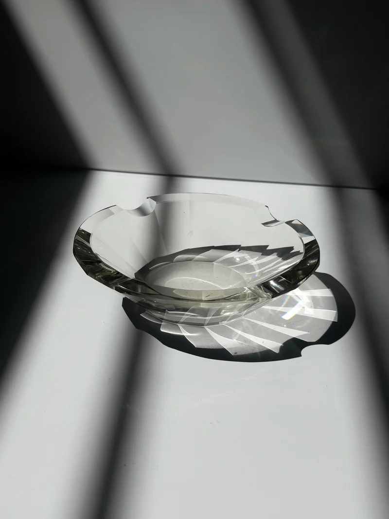 Italian Prismatic Crystal Vide-poches - Art Deco 1930s