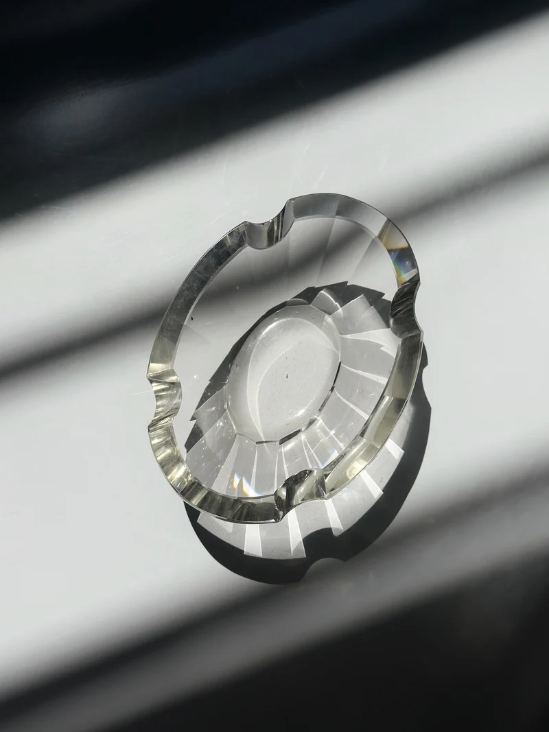 Italian Prismatic Crystal Vide-poches - Art Deco 1930s