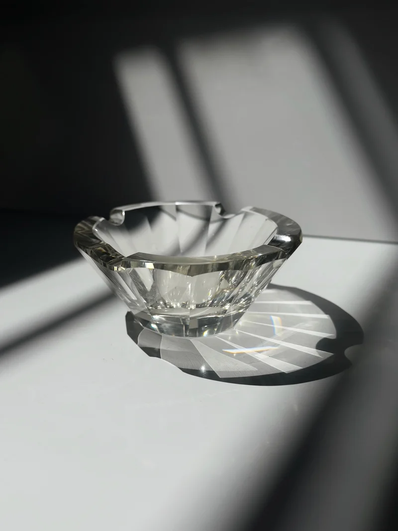 Italian Prismatic Crystal Vide-poches - Art Deco 1930s