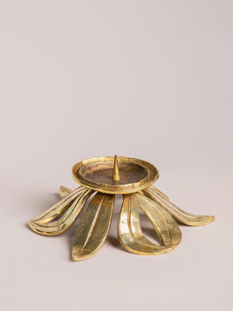 Vintage Brass Candle Holder