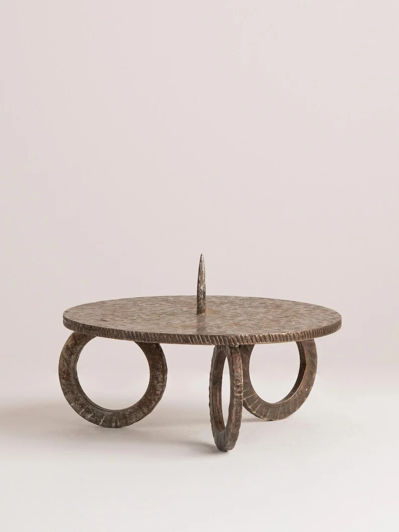 Vintage Brutalist Single Candleholder