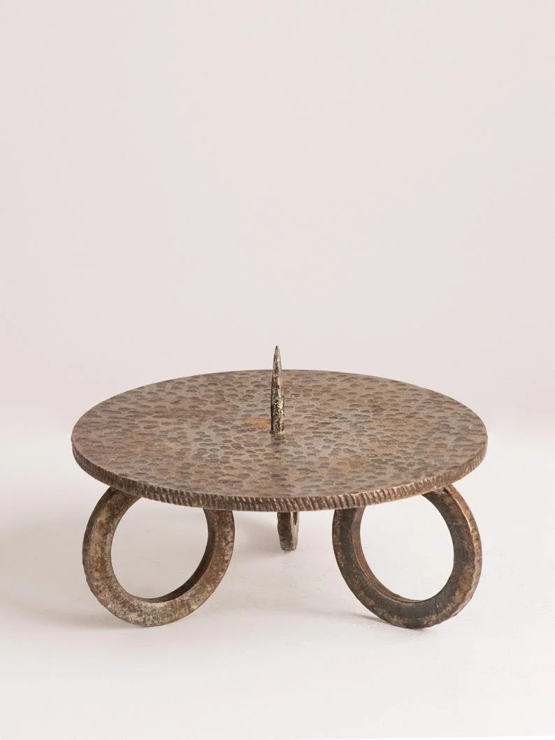 Vintage Brutalist Single Candleholder