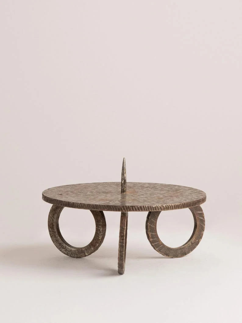 Vintage Brutalist Single Candleholder