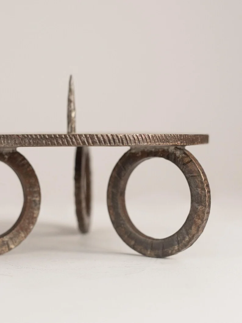 Vintage Brutalist Single Candleholder